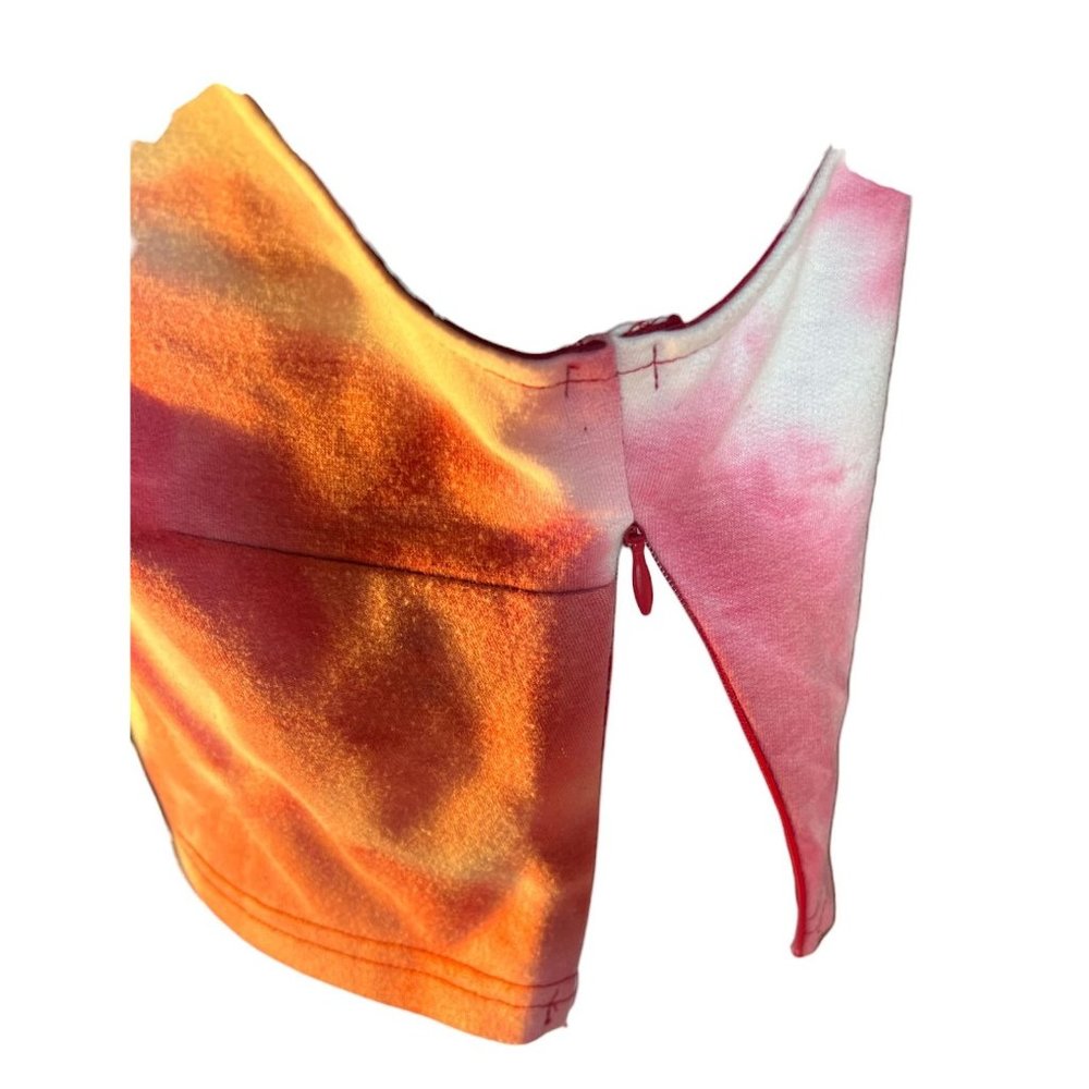 Yilibasha Pink Tye Dye Crop Sleeveless Shirt Size Medium - Picture 5 of 5